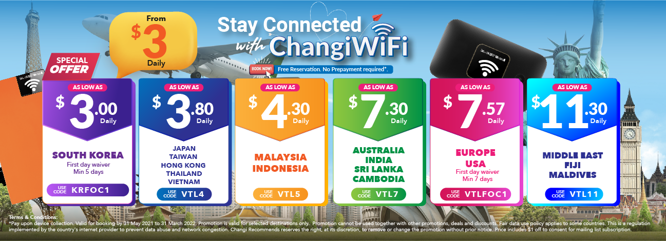 Promo codes from Changi Recommends